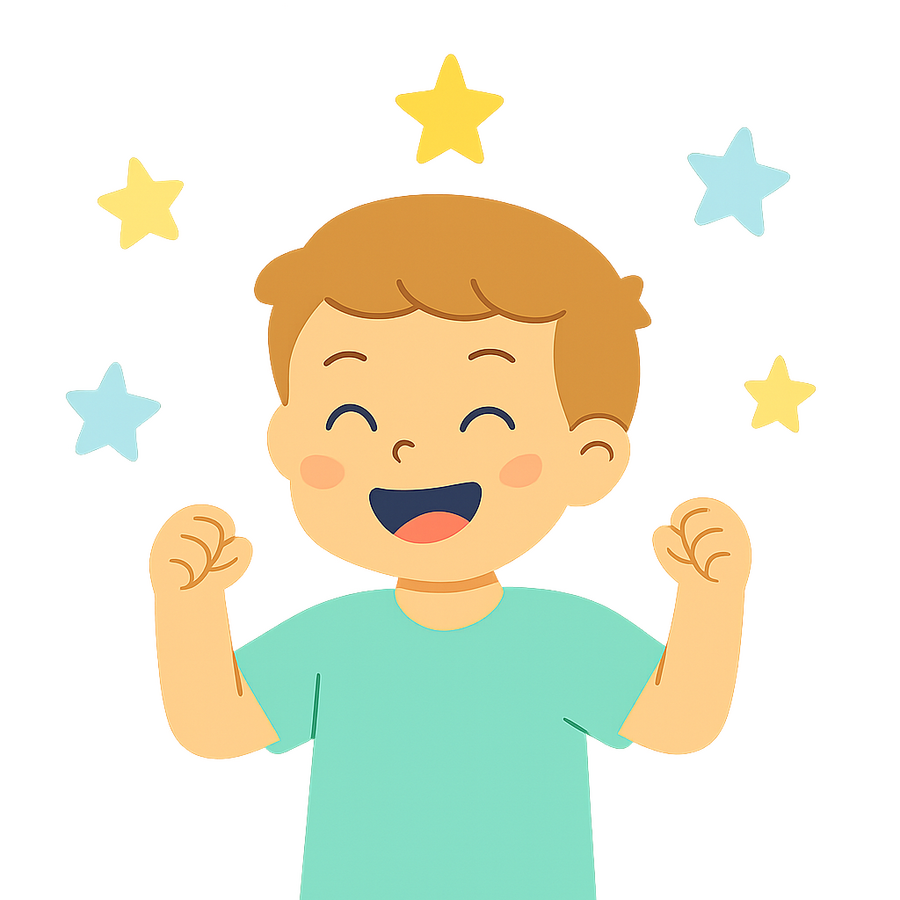 4. As crianças ganham estrelas e coletam badges divertidos e/ou recompensas ao completar suas tarefas diárias